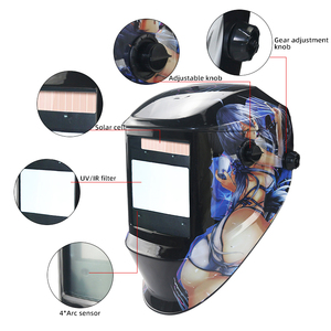 Máscara de Soldadura con Sensor de Arco Grande DIN5-DIN13, Oscurecimiento Automático Solar, TIG MIG MMA, Color Real, Ventana Grande 100*67MM - Product Image 3
