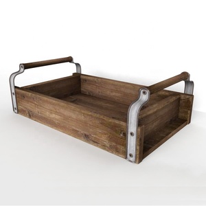 Luckywind <span class=keywords><strong>Vecchia</strong></span> Casa Colonica Barnwood Tablett Decorativo Rustico Vassoio Realizzata al 100% Autentico Legno di Recupero - Product Image 6