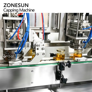 เครื่องปิดฝาขวดแก้วแบบสุญญากาศ ZONESUN ZS-AFK180 ความเร็วสูง อัตโนมัติ แบบสองหัว พร้อมระบบติดตามฝา - Product Image 6