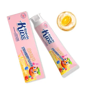 GMPC Good Smell Orange Strawberry Fruit Flavour Children Anti Cavity Natural Safe Kids Toothpaste