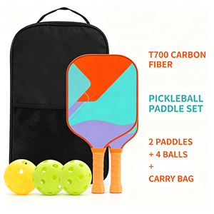 Ensemble de raquettes de pickleball tendance 16 mm avec sac de transport en maille, 2 balles, poignée antidérapante, noyau en peuplier alvéolé, pliable, léger et durable - Product Image 6