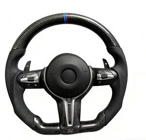 Venta caliente para <span class=keywords><strong>BMW</strong></span> Serie 3 F10 F30 F90 F01 F12 M3 M6 E90 Z4 <span class=keywords><strong>X1</strong></span> X6 Volante de coche de cuero perforado de fibra de carbono para M4 - Product Image 6