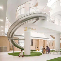 Escalier en spirale intérieur en métal JYF J266, escalier en acier inoxydable moulé, forme personnalisée, garantie 1 an, hôtel/villa/bâtiment, design moderne