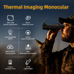 MK-LR-335 레이저 거리 측정기가 장착된 열화상 단안경. 384x288 고해상도 열화상 단안경 50Hz 야간 투시 장치 - Product Image 2