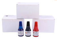 Encre pour tampon encreur 25ml, noir, bleu, rouge, vert, violet