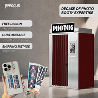 Photomaton de luxe JLJ Premium Deluxe avec cadre doré et éclairage pour mariage, fête, événement, photo miniature