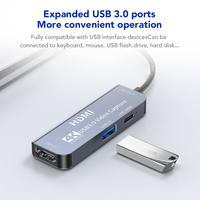 Tarjeta de Captura de Video SYONG Nueva 4K USB C HDMI, Grabadora de Video Tipo-C a HDMI, Compatible con Carga de 100W, para Teléfonos Móviles, Switch, VR