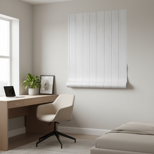 Papier peint autocollant imperméable D0100X30DUP 45x1200 cm, vinyle texturé blanc imitation bois, pour chambre, bureau, bureau à domicile - Product Image 2