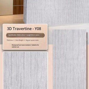 Lámina de Piedra de Travertino Ultrafina y Flexible, Resistente al Fuego, para Construcción de Paredes Exteriores, Lámina para Revestimiento de Paredes - Product Image 3