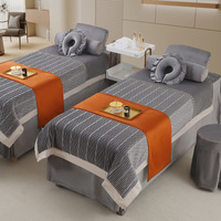 Nouvelle Arrivée 2026 – Parure de Lit 4 Pièces en Velours Tissé 100% Polyester Écologique, Luxe Léger, Couleur Unie, pour Lit de Beauté, SPA et Salon de Massage
