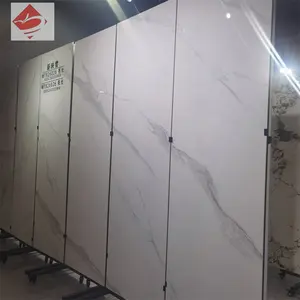 Artificial sintered stone marble look glossy white countertops polished marble look slabs sintered stone