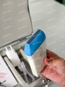Sonde d'échographie linéaire sans fil DMU63 noir/blanc avec 128 éléments, transducteur à ultrasons 7,5-10 MHz compatible iOS, Android, Windows - Product Image 3