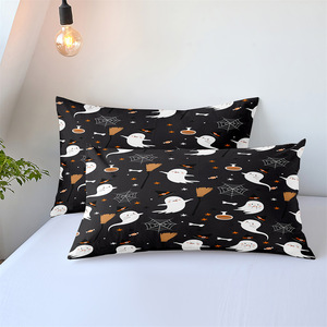 Bộ đồ giường <span class=keywords><strong>3D</strong></span> in kỹ thuật số ba mảnh đặt Halloween Quilt Cover thương mại nước ngoài Bộ Mới - Product Image 3