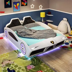 Trẻ em hiện đại Giường trẻ em xe đua giường cậu bé đồ nội thất phòng ngủ bằng gỗ