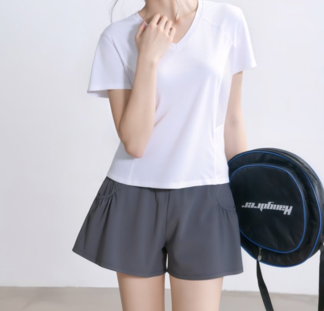 New Summer Style Fitness Short-sleeved Shirt with Mesh at the Back, Suitable for Outdoor Running, Sports, and Yoga