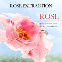 Savon à l'huile essentielle de rose SADOER 100g, Savon hydratant naturel pour le visage et le corps, Marque privée OEM avec faible MOQ