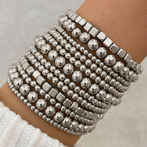 Pulsera de color dorado para mujer 2026, estilo bohemio exagerado, con cuentas en forma de bola, bonita, sencilla y creativa, para fiesta formal - Product Image 2