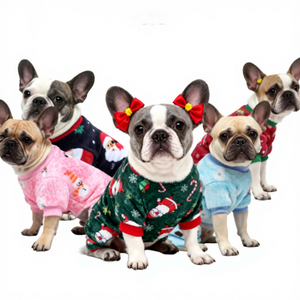 Tek parça pamuk mercan polar çevre dostu kış baskı Classics Casual köpek pijama cadılar bayramı noel partisi komik - Product Image 1