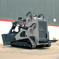 Mini-chargeuse compacte à direction par déplacement (PLC) avec moteur diesel Honda approuvé EPA, la plus petite machine compacte, haute qualité, certifiée CE, vente directe usine