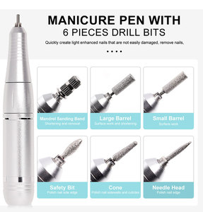 Ponceuse à Ongles <span class=keywords><strong>Électrique</strong></span> <span class=keywords><strong>Professionnelle</strong></span> Légère 35000 Tr/min Facile Utilisation Maison Salon Fiche US Rechargeable pour Gel Ongles - Product Image 5