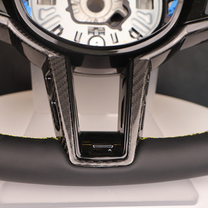 Setir Kemudi Kulit Jahitan Kuning Kustom untuk Bmw F44 F80 M3 G30 540i M4 2015 - Product Image 4