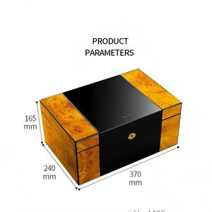 Humidor <span class=keywords><strong>de</strong></span> <span class=keywords><strong>Cedro</strong></span> Lacado <span class=keywords><strong>de</strong></span> Alto Brillo Hecho a Mano, Moderno, <span class=keywords><strong>de</strong></span> Gran Capacidad, con Humidificador e Higrómetro - Product Image 6