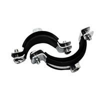 Collier de serrage métallique robuste avec coussinets en caoutchouc, réglable, anti-vibration, pour fixation de tuyaux d'eau