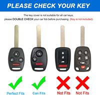 Schlüsselanhänger-Hülle aus TPU, kratzfest, für 2003–2015 Accord Fit Civic EX CR-V Pilot Ridgeline Element Remote Smart