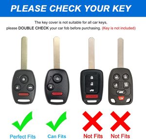 Housse de clé en TPU pour porte-clés, résistante aux rayures, pour Accord Fit Civic EX CR-V Pilot Ridgeline Element Remote Smart 2003-2015 - Product Image 4