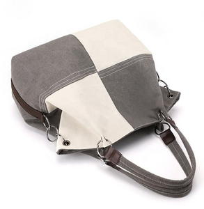 กระเป๋าผ้าแคนวาสคุณภาพสูงสำหรับผู้หญิง แบบสั่งทำพิเศษ พร้อมโลโก้สั่งทำสำหรับใส่ของช้อปปิ้ง - Product Image 5