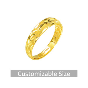 Anpassbare <span class=keywords><strong>24K</strong></span> Massivgold 999.9 Ewigkeitsringe für Damen und Herren - Gravierbar/Größenverstellbar Breite Dicke Trendige Verlobungsringe - Product Image 4