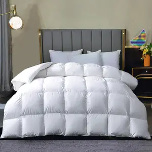 Hochwertige 95% Gänse daunen decke Winter warme Decke Luxus Baumwoll stoff Quilt Queen/King Size