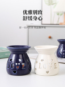 Lámpara de Cerámica Hueca con Diseño de Estrella y Luna, Difusor de Aromas Pequeño, Luz Nocturna Purificadora de Aire Multicolor para el Hogar, Venta al por Mayor - Product Image 4