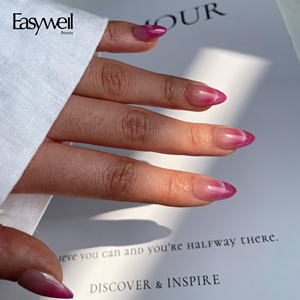 <span class=keywords><strong>Uñas</strong></span> Postizas Easywell al por Mayor, Color <span class=keywords><strong>Rosa</strong></span> Almendra Degradado con Brillo, <span class=keywords><strong>Uñas</strong></span> Postizas Brillantes, Logotipo Personalizado, <span class=keywords><strong>Uñas</strong></span> de Moda Reutilizables - Product Image 1