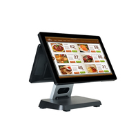 Caisse enregistreuse POS tout-en-un 15,6 pouces avec écran tactile capacitif 10 points, double écran, Wi-Fi 6, système Windows, 16 Go de RAM, 256 Go