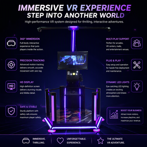 เครื่องเล่นเกม <span class=keywords><strong>VR</strong></span> แบบโลหะขนาดเล็ก HTC สำหรับเล่นในร่ม เกมยิงปืนผู้เล่นเดี่ยว เครื่องจำลองการเดิน 9D <span class=keywords><strong>VR</strong></span> สำหรับสวนสนุก <span class=keywords><strong>VR</strong></span> และสวนสนุก - Product Image 2
