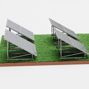 Kualitas tinggi struktur kuat beban berat Solar aluminium Ground PV sistem pemasangan bracket untuk Panel di tanah pemasok Top