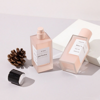 Bouteilles en verre de parfum pour hommes personnalisées 1oz 3.3oz Bouteilles en verre ambré vides carrées de 50ml en verre de vaporisateur d'atomiseur pressurisé