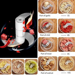 Multi-Functional Manual Garlic Blender Portable Vegetable Chopper Mini Food Processor Rechargeable Kitchen Use - Product Image 2