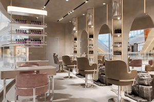 Décoration de magasin de manucure minimaliste moderne, design d'intérieur de salon de manucure, service de conception personnalisé tout-en-un pour salon de beauté commercial - Product Image 2