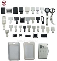 Porte-cartes transparent en plastique personnalisable, vente en gros directe d'usine, pour cartes d'identité professionnelles, de bureau, d'étudiant, avec cordon