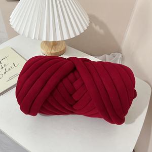 Lotus Yards-Manta tejida a mano, hilo grueso y corto de algodón y terciopelo, 250g, 3cm, venta al por mayor - Product Image 3