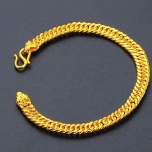 Xinfly Classic 24K Gold Miami Hand Cuban Link Chain Bracelet <b>for</b> <b>Men</b> Women Dainty Heavy <b>for</b> Wedding Party Gift Christian Symbol - Product Image 3