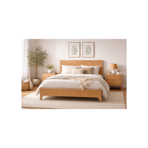 Base de Cama de Madera Maciza, Estilo Vintage, Muebles de Dormitorio, Muebles Sostenibles para el Hogar, Cama de Madera de la Más Alta Calidad - Product Image 1