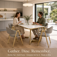 Ensemble Table à Manger Texture Simple Moderne Luxe Léger pour Mobilier de Maison