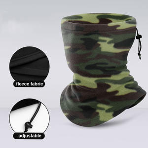 Unisex Camouflage Camo Dubbellaags Polar Fleece Hi Vis Reflecterende <span class=keywords><strong>Strip</strong></span> Hals Buis Cover Warmer Voor Outdoor Skiën Fietssport - Product Image 2