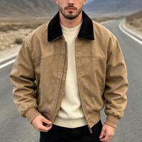 Veste de travail en toile unisexe, style bomber, pour l'automne