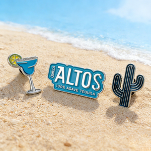 Épingles en émail personnalisées OEM d'usine, souples et dures, pour promotions de marque de <span class=keywords><strong>tequila</strong></span>, écologiques et en gros - Product Image 1