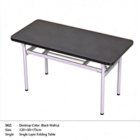 Bureau pliable portable, table rectangulaire moderne en MDF, poste de travail modulaire autoportant pour salle de conférence