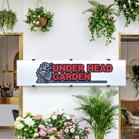 Panneau publicitaire lumineux LED étanche Zhilin en acrylique avec cadre en acier inoxydable rond, pour intérieur et extérieur, avec lettres 3D